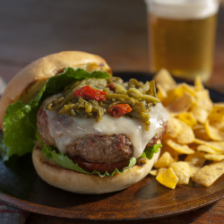 Green Chile Cheeseburger